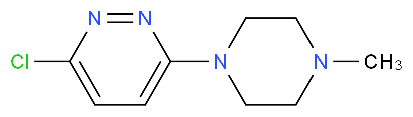 3-chloro-6-(4-methylpiperazin-1-yl)pyridazine_分子结构_CAS_27464-17-1