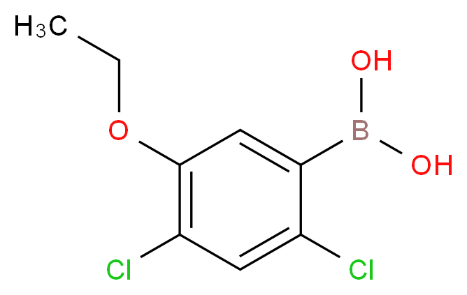 (2,4-Dichloro-5-ethoxyphenyl)boronic acid_分子结构_CAS_915200-81-6)