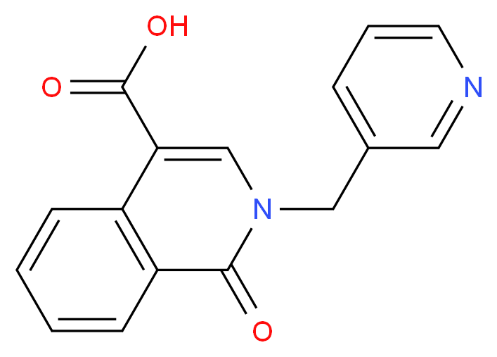 1-oxo-2-(pyridin-3-ylmethyl)-1,2-dihydroisoquinoline-4-carboxylic acid_分子结构_CAS_)