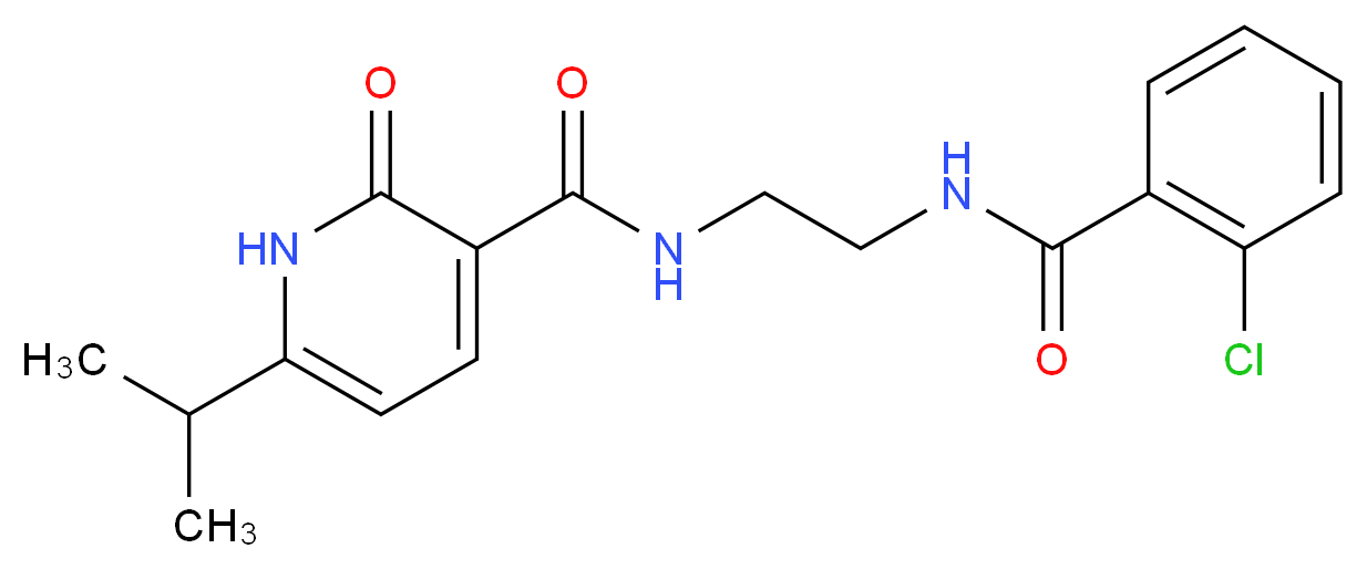 N-{2-[(2-chlorobenzoyl)amino]ethyl}-6-isopropyl-2-oxo-1,2-dihydropyridine-3-carboxamide_分子结构_CAS_)