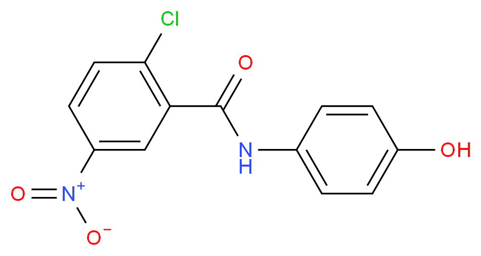 2-chloro-N-(4-hydroxyphenyl)-5-nitrobenzamide_分子结构_CAS_22978-55-8