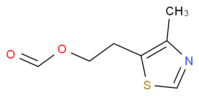 2-(4-methyl-1,3-thiazol-5-yl)ethyl formate_分子结构_CAS_90731-56-9