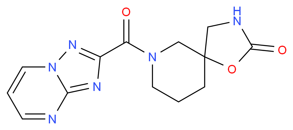 7-([1,2,4]triazolo[1,5-a]pyrimidin-2-ylcarbonyl)-1-oxa-3,7-diazaspiro[4.5]decan-2-one_分子结构_CAS_)