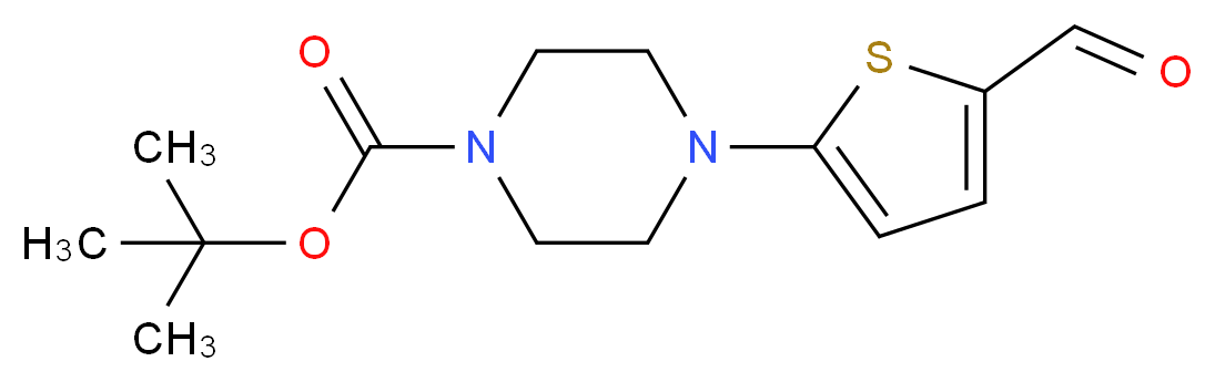 tert-butyl 4-(5-formyl-2-thienyl)piperazine-1-carboxylate_分子结构_CAS_623588-30-7)