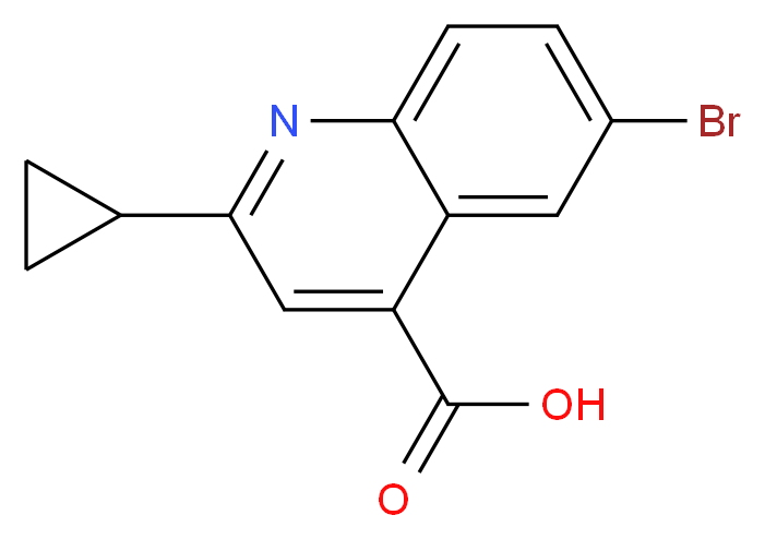 6-Bromo-2-cyclopropylquinoline-4-carboxylic acid_分子结构_CAS_313241-16-6)