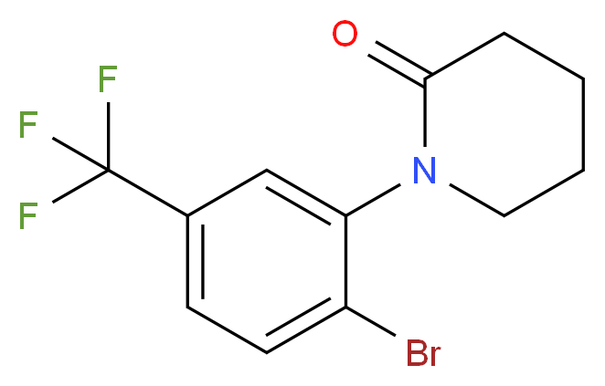 1-[2-bromo-5-(trifluoromethyl)phenyl]piperidin-2-one_分子结构_CAS_1257665-19-2