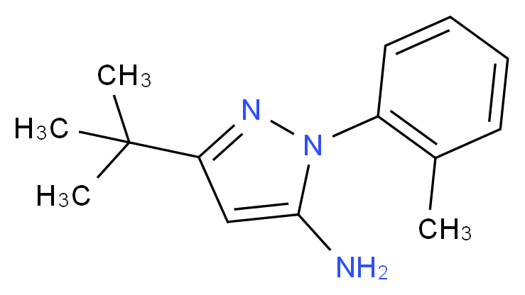 3-tert-butyl-1-(2-methylphenyl)-1H-pyrazol-5-amine_分子结构_CAS_337533-96-7)