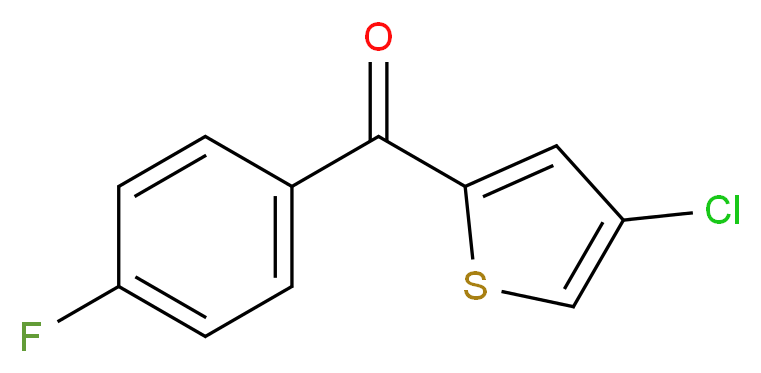 (4-chlorothiophen-2-yl)(4-fluorophenyl)methanone_分子结构_CAS_207852-56-0