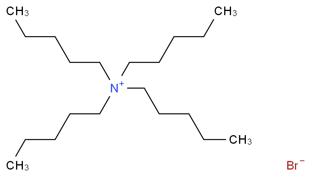 四戊基溴化铵_分子结构_CAS_866-97-7)