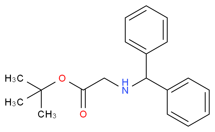 Benzhydrylaminoacetic Acid tert-Butyl Ester_分子结构_CAS_158980-46-2)