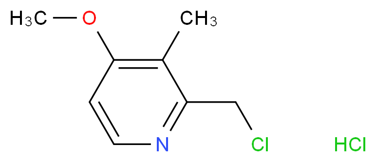 2-(Chloromethyl)-4-methoxy-3-methylpyridine hydrochloride_分子结构_CAS_86604-74-2)