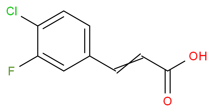 3-(4-chloro-3-fluorophenyl)prop-2-enoic acid_分子结构_CAS_202982-66-9