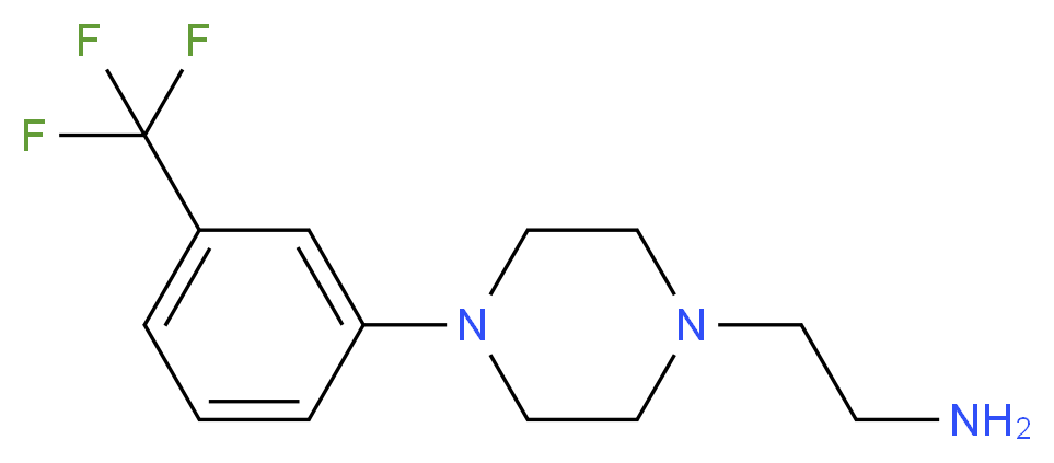 2-{4-[3-(trifluoromethyl)phenyl]piperazin-1-yl}ethan-1-amine_分子结构_CAS_27144-85-0