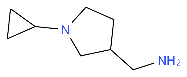 (1-cyclopropylpyrrolidin-3-yl)methanamine_分子结构_CAS_1017474-07-5