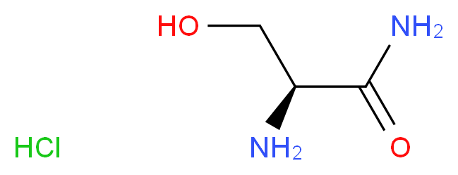 (2S)-2-amino-3-hydroxypropanamide hydrochloride_分子结构_CAS_65414-74-6