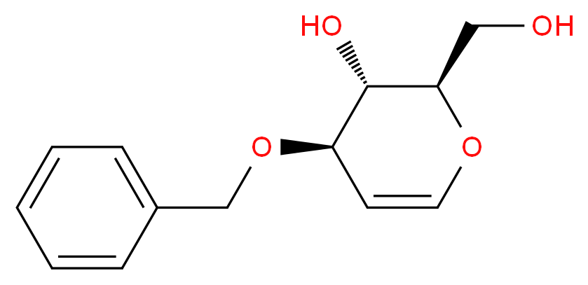 (2R,3S,4R)-4-(benzyloxy)-2-(hydroxymethyl)-3,4-dihydro-2H-pyran-3-ol_分子结构_CAS_58871-08-2