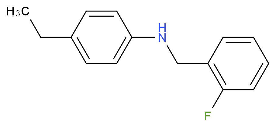 4-ethyl-N-[(2-fluorophenyl)methyl]aniline_分子结构_CAS_1019570-78-5