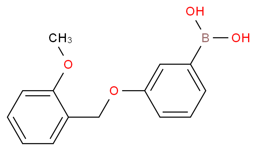 3-(2′-甲氧基苄氧)苯硼酸_分子结构_CAS_1072952-02-3)