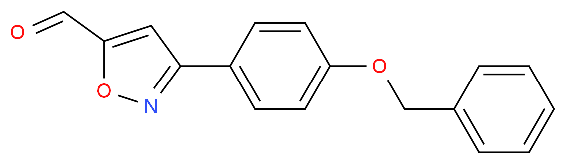 3-(4-BENZYLOXY-PHENYL)-ISOXAZOLE-5-CARBALDEHYDE_分子结构_CAS_337355-81-4)