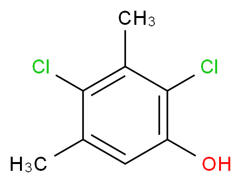 2,4-dichloro-3,5-dimethylphenol_分子结构_CAS_133-53-9