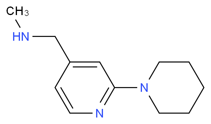 N-methyl-N-[(2-piperidin-1-ylpyridin-4-yl)methyl]amine_分子结构_CAS_879896-58-9)