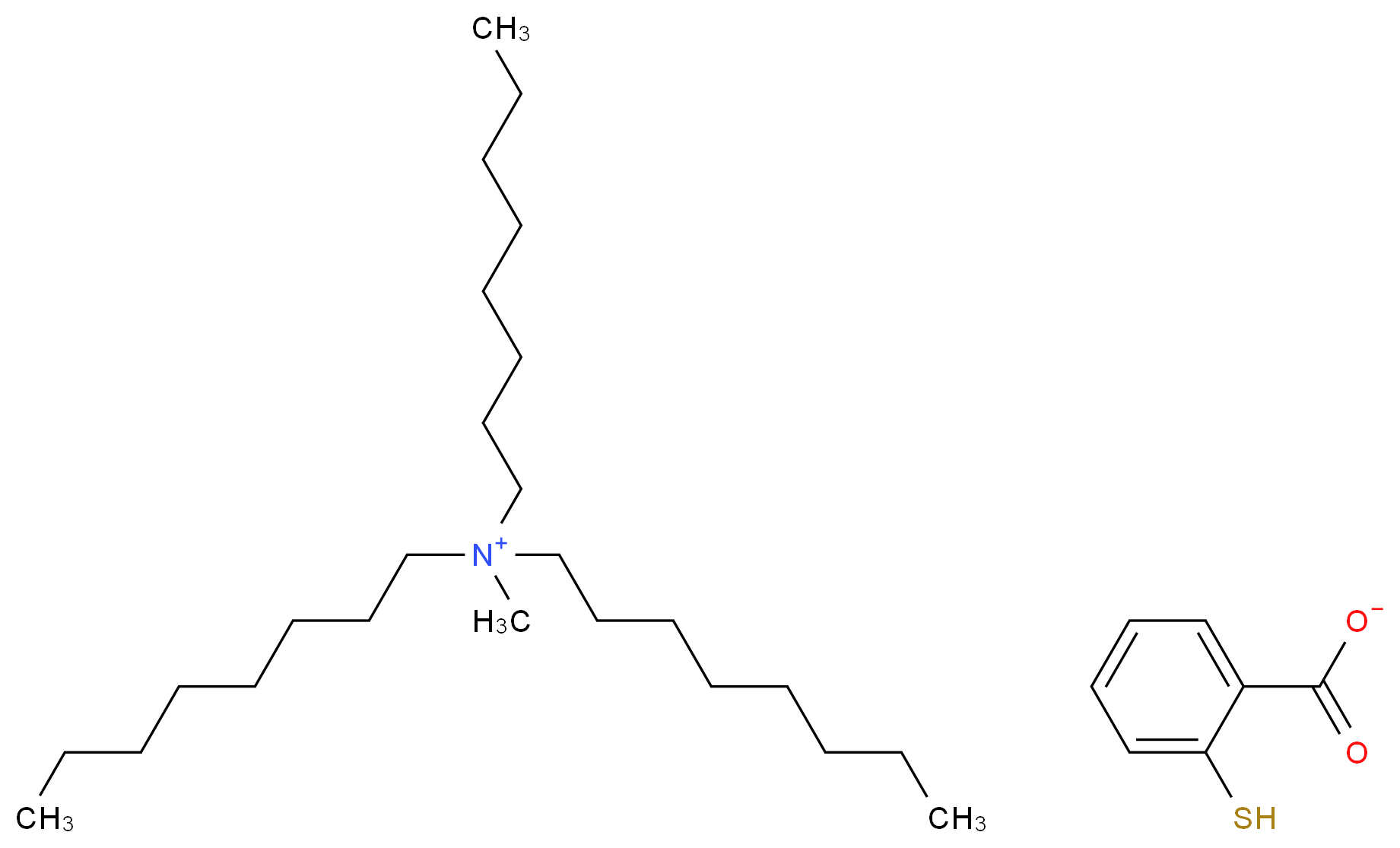 甲基三辛基硫代水杨酸铵_分子结构_CAS_1027004-61-0)