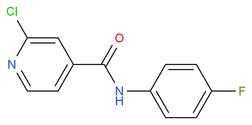 2-chloro-N-(4-fluorophenyl)pyridine-4-carboxamide_分子结构_CAS_1019383-51-7