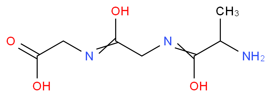 2-({2-[(2-amino-1-hydroxypropylidene)amino]-1-hydroxyethylidene}amino)acetic acid_分子结构_CAS_927-21-9