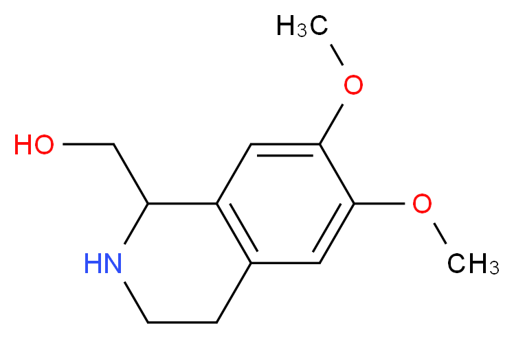 (6,7-dimethoxy-1,2,3,4-tetrahydroisoquinolin-1-yl)methanol_分子结构_CAS_4356-47-2