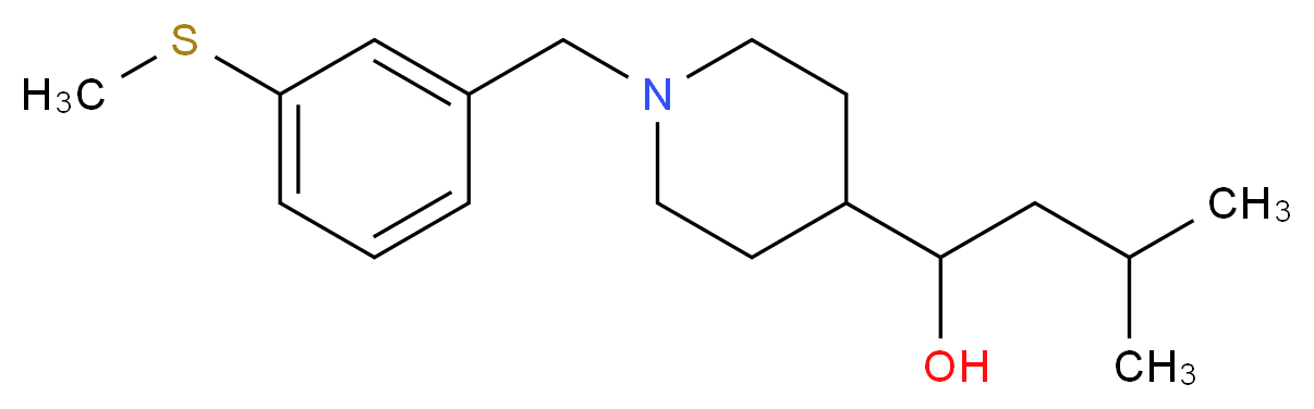 3-methyl-1-{1-[3-(methylthio)benzyl]-4-piperidinyl}-1-butanol_分子结构_CAS_)