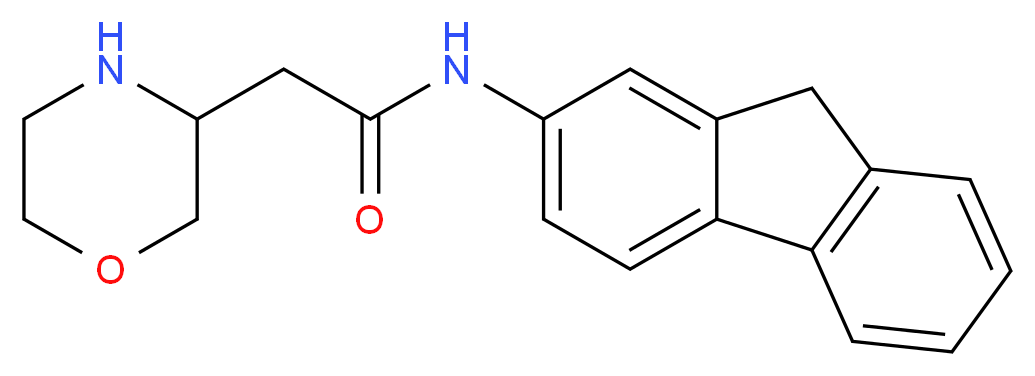 N-9H-fluoren-2-yl-2-(3-morpholinyl)acetamide_分子结构_CAS_)
