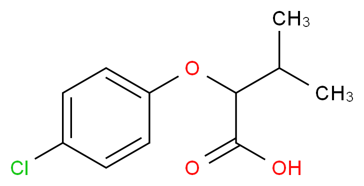 2-(4-chlorophenoxy)-3-methylbutanoic acid_分子结构_CAS_76075-79-1)