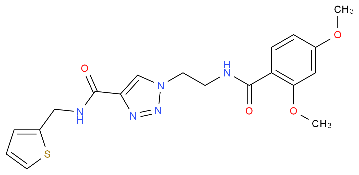 1-{2-[(2,4-dimethoxybenzoyl)amino]ethyl}-N-(2-thienylmethyl)-1H-1,2,3-triazole-4-carboxamide_分子结构_CAS_)