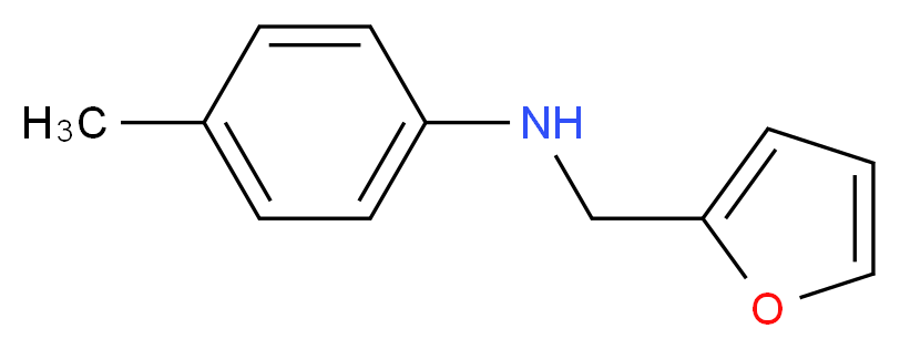 N-(furan-2-ylmethyl)-4-methylaniline_分子结构_CAS_3139-27-3