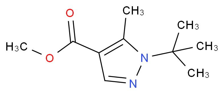 Methyl 1-(tert-butyl)-5-methyl-1H-pyrazole-4-carboxylate_分子结构_CAS_950858-97-6)