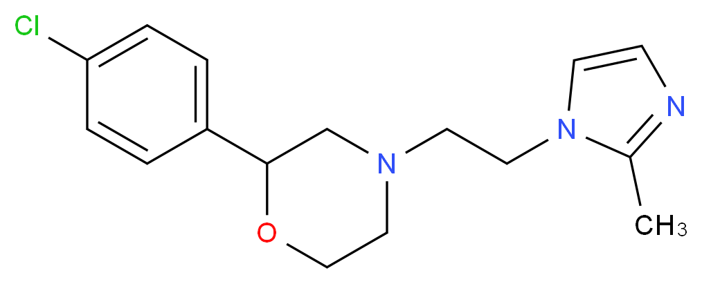 2-(4-chlorophenyl)-4-[2-(2-methyl-1H-imidazol-1-yl)ethyl]morpholine_分子结构_CAS_)