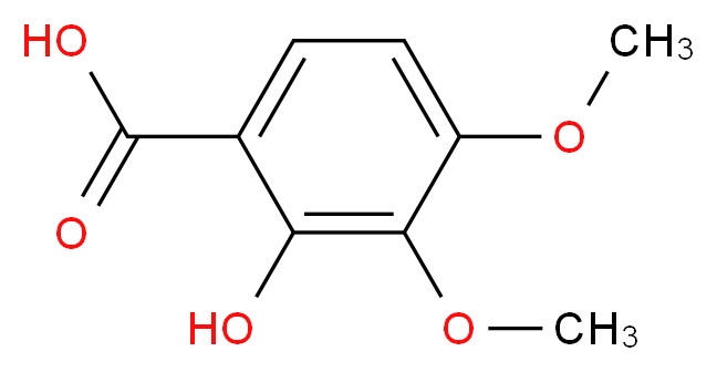 2-Hydroxy-3,4-dimethoxybenzoic acid_分子结构_CAS_5653-46-3)