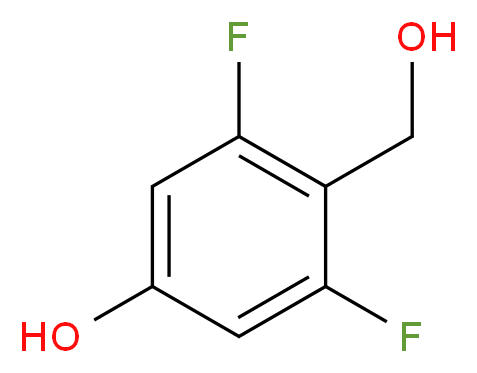 3,5-difluoro-4-(hydroxymethyl)phenol_分子结构_CAS_438049-36-6