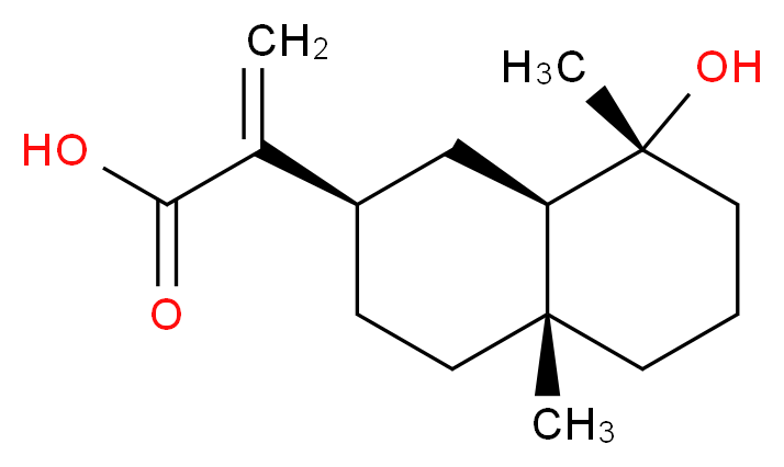 2-[(2R,4aR,8R,8aR)-8-hydroxy-4a,8-dimethyl-decahydronaphthalen-2-yl]prop-2-enoic acid_分子结构_CAS_4586-68-9