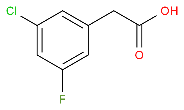 3-Chloro-5-fluorophenylacetic acid_分子结构_CAS_202001-00-1)