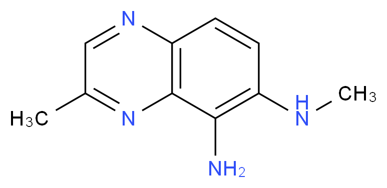 3-N,6-dimethylquinoxaline-5,6-diamine_分子结构_CAS_92116-67-1