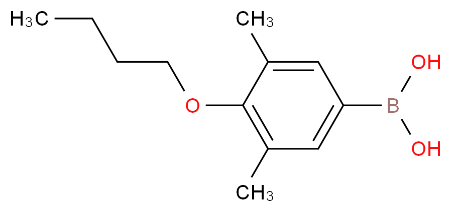 (4-butoxy-3,5-dimethylphenyl)boronic acid_分子结构_CAS_845551-41-9