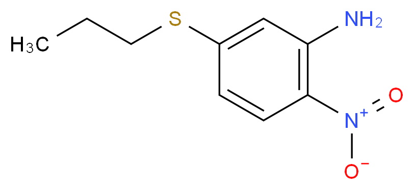 2-硝基-5-(丙硫基)苯胺_分子结构_CAS_57780-75-3)