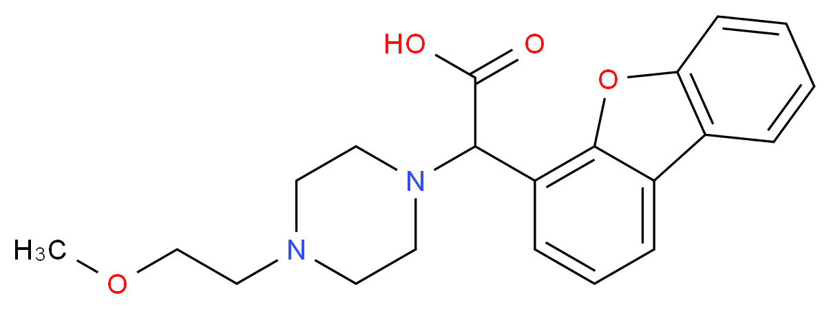 dibenzo[b,d]furan-4-yl[4-(2-methoxyethyl)piperazin-1-yl]acetic acid_分子结构_CAS_)