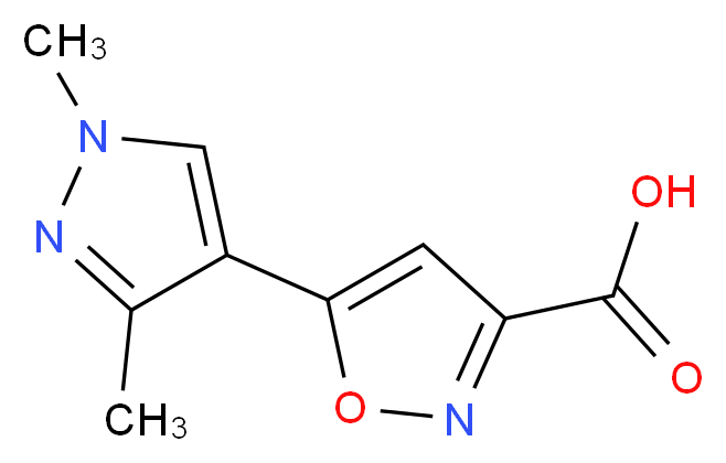 5-(1,3-dimethyl-1H-pyrazol-4-yl)isoxazole-3-carboxylic acid_分子结构_CAS_956369-25-8)