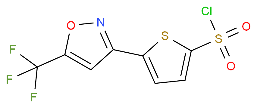 5-[5-(Trifluoromethyl)isoxazol-3-yl]thiophene-2-sulfonyl chloride_分子结构_CAS_229956-98-3)