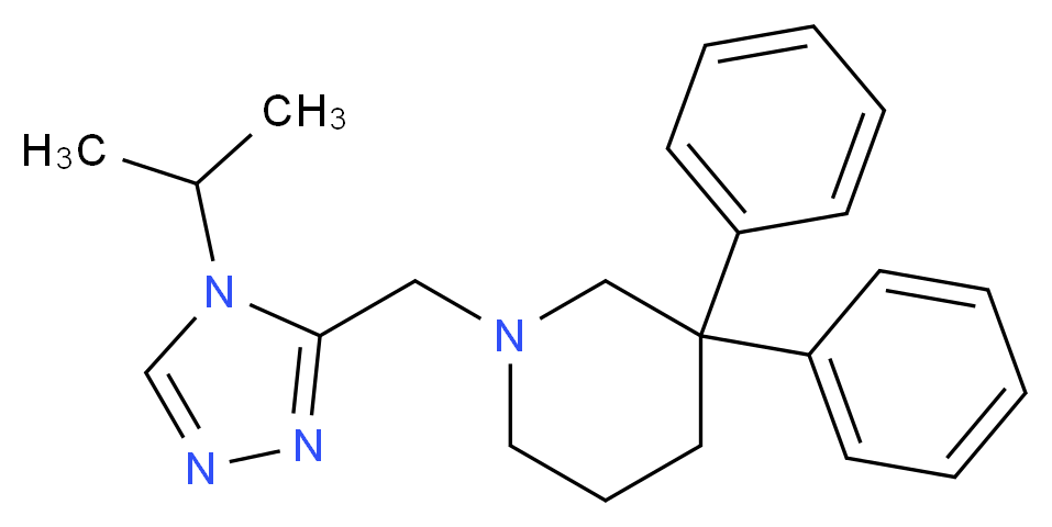 1-[(4-isopropyl-4H-1,2,4-triazol-3-yl)methyl]-3,3-diphenylpiperidine_分子结构_CAS_)