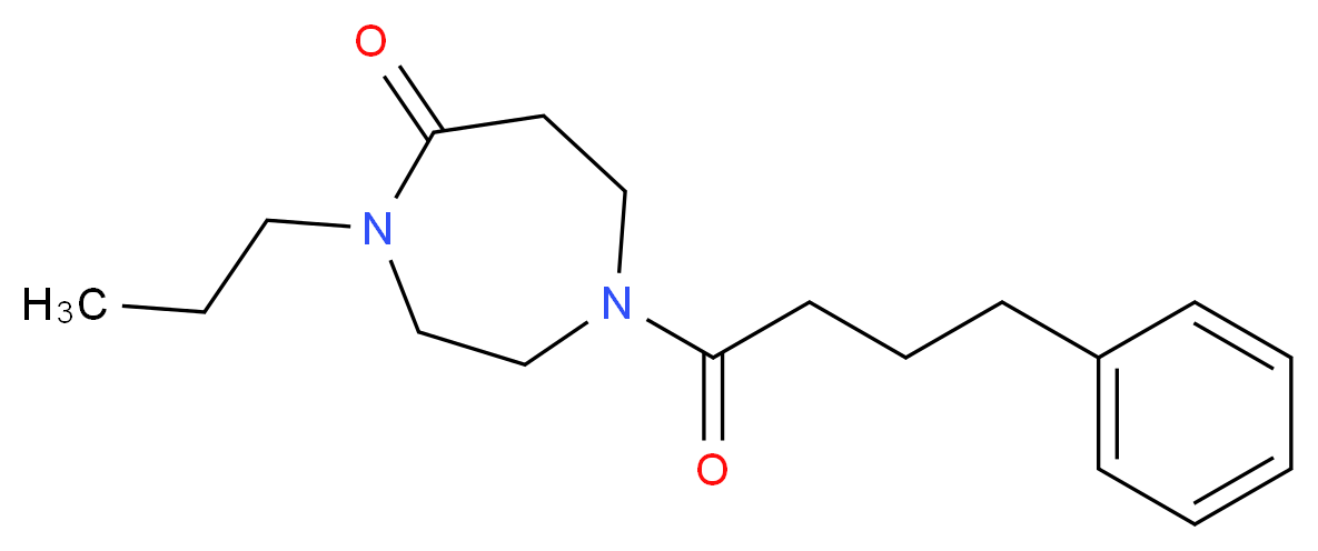 1-(4-phenylbutanoyl)-4-propyl-1,4-diazepan-5-one_分子结构_CAS_)