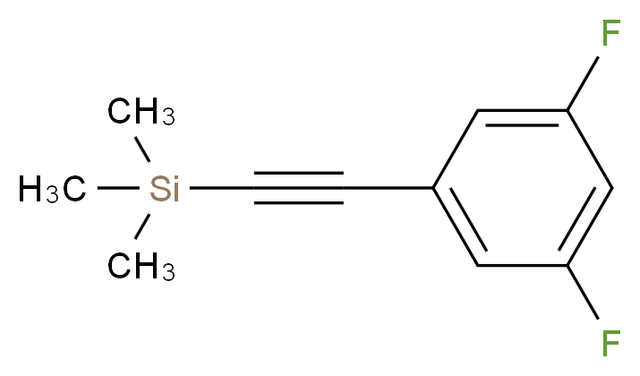 [2-(3,5-difluorophenyl)ethynyl]trimethylsilane_分子结构_CAS_445491-09-8