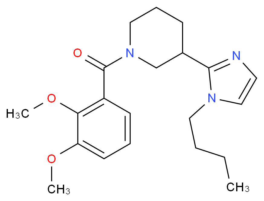 3-(1-butyl-1H-imidazol-2-yl)-1-(2,3-dimethoxybenzoyl)piperidine_分子结构_CAS_)